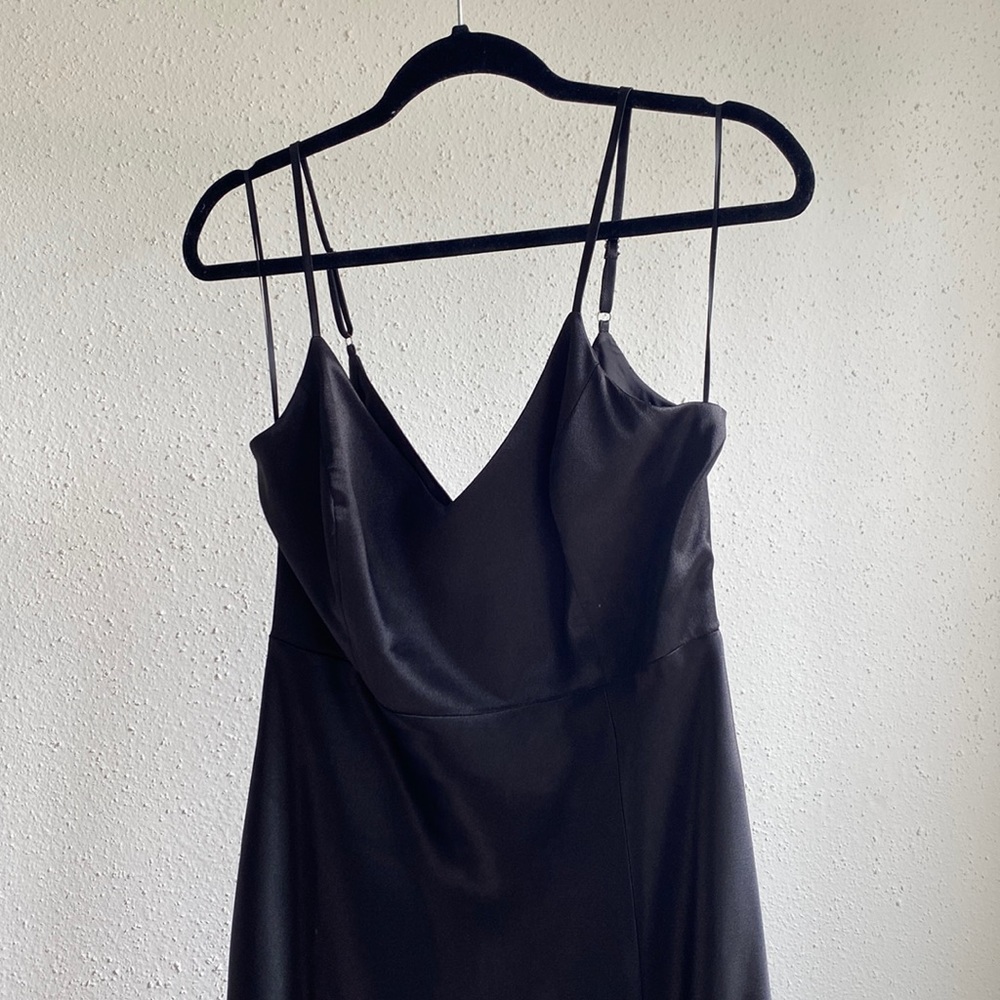 Madeline Embellished Satin Gown (Black)